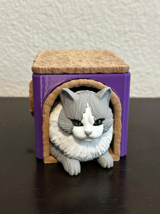 Purr-fect Cat Hideout Deck Box – MTG Commander Vault | Cozy Feline Storage