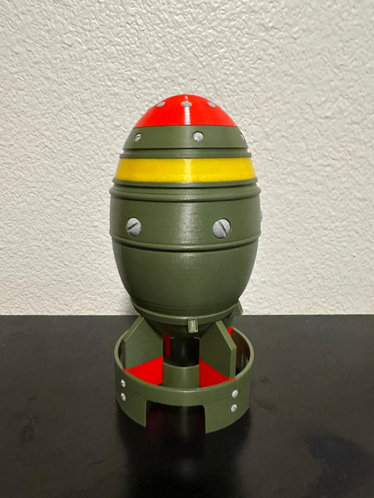 Mini Nuke Deck Box – MTG Commander Vault | Fallout-Inspired Atomic Storage with Dice Storage