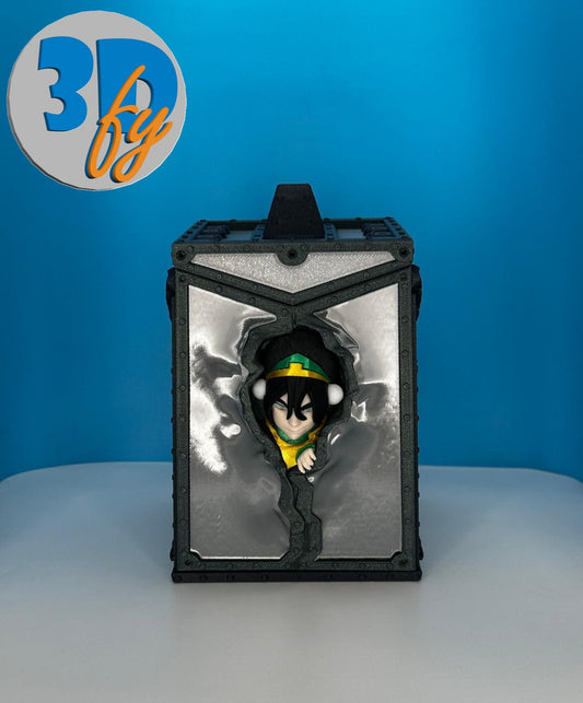 Toph Beifong Metalbending Deck Box | Avatar Inspired MTG Storage | Holds 100 Double-Sleeved Cards + Dice Compartment