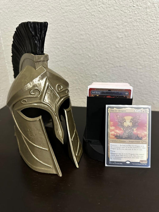 Greek Helmet Deck Box – Spartan MTG Commander Vault